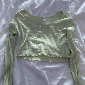 Barley used long sleeve crop